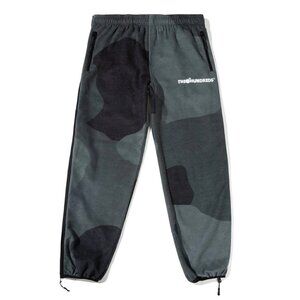 The Hundreds Shrublands Oversize Camo Print Zip Away Sweatpants Black Size Small
